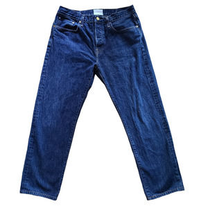 SID MASHBURN Button Fly Cotton Dark Wash Jeans *ALTERED WAISTBAND** Men's‎ 32